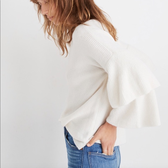 Madewell Sweaters - madewell | tier-sleeve pullover sweater cream